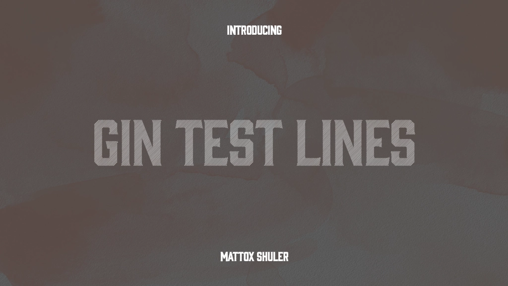 Gin Test Lines Font Sample Images  1