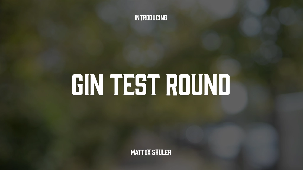 Gin Test Round Font Sample Images  1