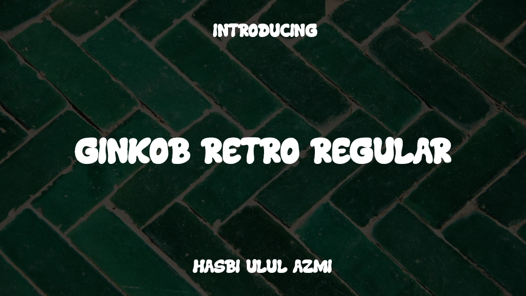 Ginkob Retro Font Regular Font Sample Images  1