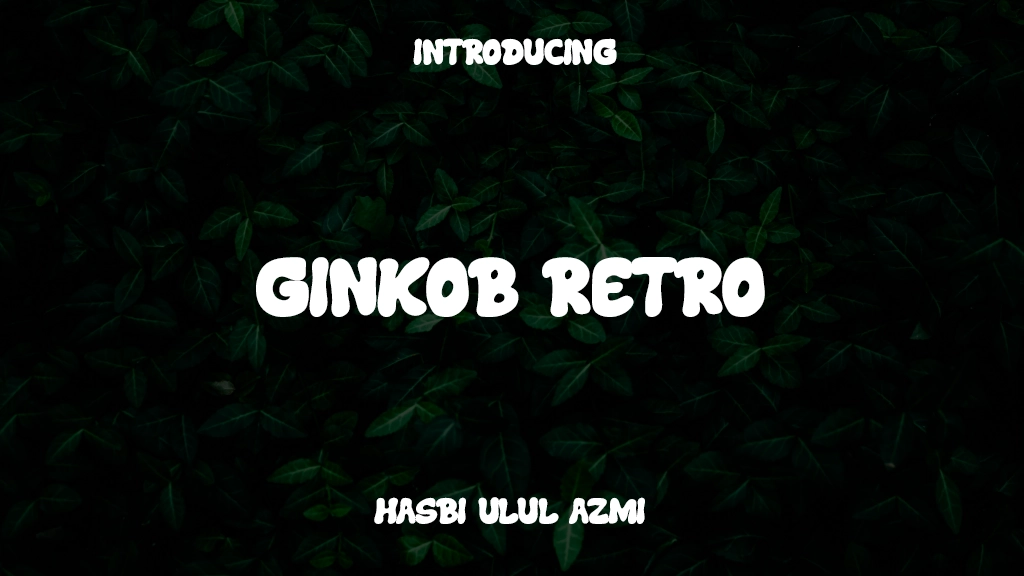 Ginkob Retro Font 글꼴 샘플 이미지  1