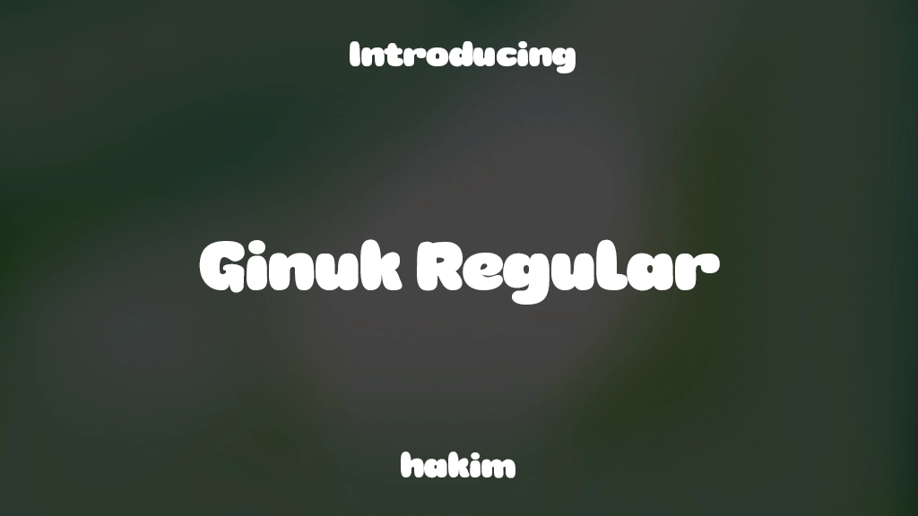 Ginuk Regular Font Sample Images  1