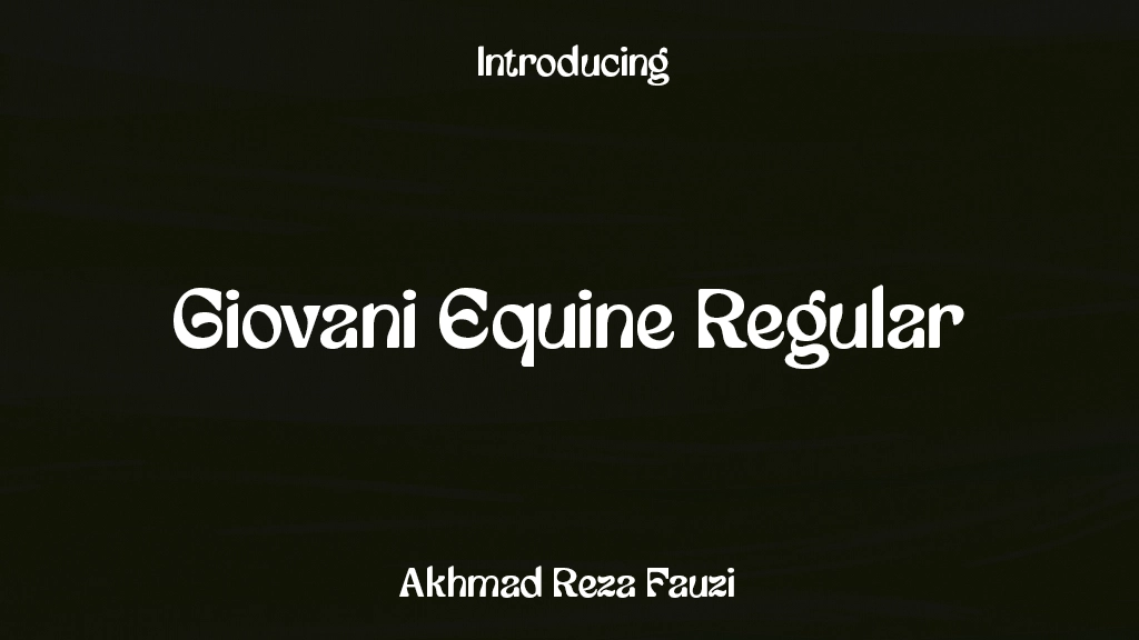 Giovani Equine Regular Imágenes de muestra de fuentes  1