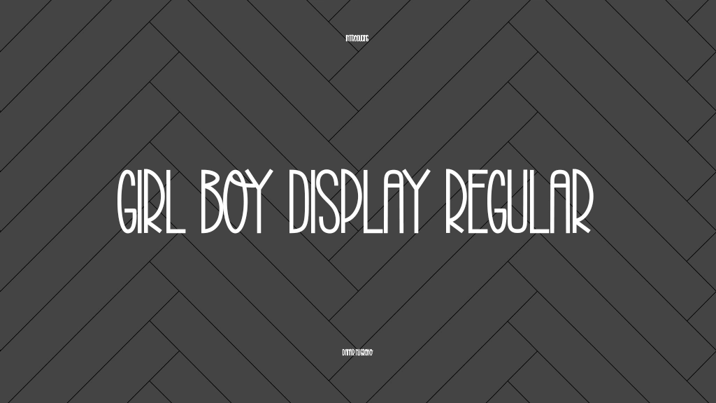 Girl Boy Display Regular Font Sample Images  1