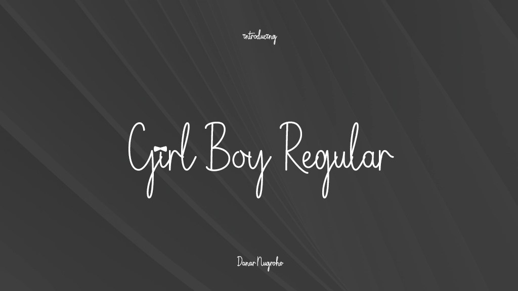 Girl Boy Regular Font Sample Images  1