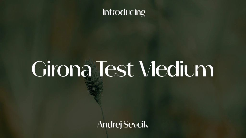 Girona Test Medium Images d’exemples de polices  1