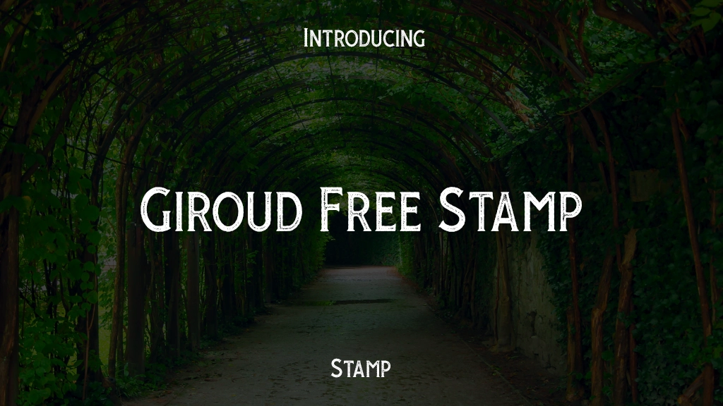 Giroud Free Stamp Images d’exemples de polices  1