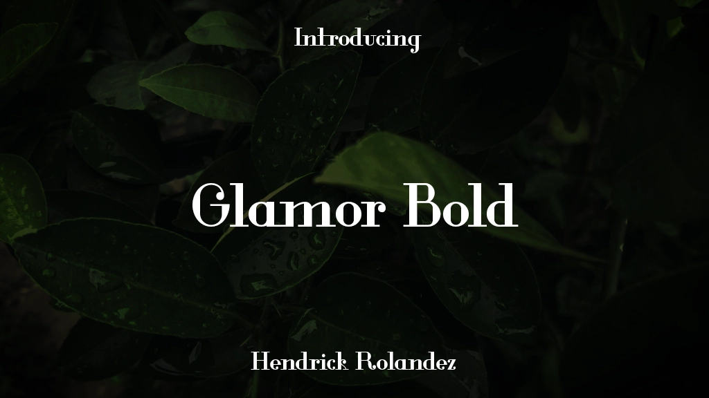 Glamor Bold Font Sample Images  1