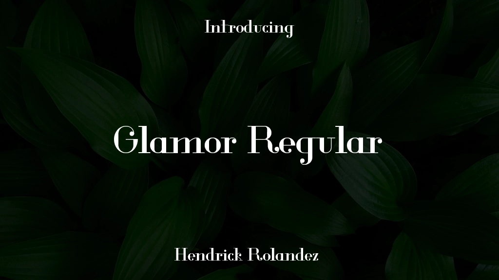 Glamor Regular Font Sample Images  1