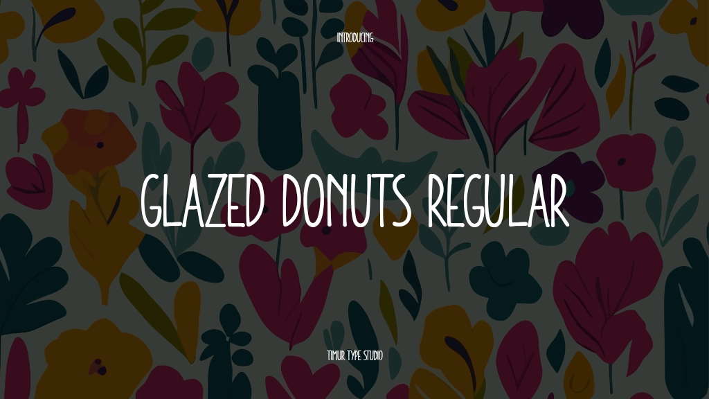 Glazed Donuts Regular Imágenes de muestra de fuentes  1