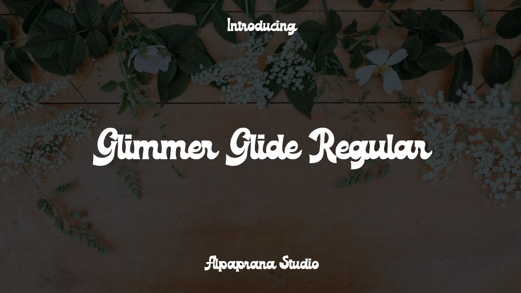 Glimmer Glide Regular Font Sample Images  2