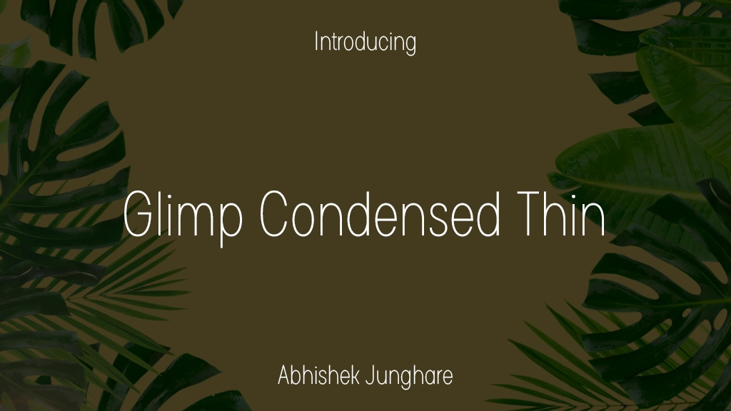 Glimp Condensed Thin Font Sample Images  1