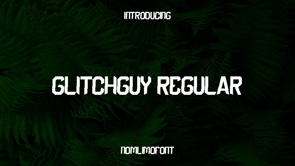 Glitchguy Regular Imágenes de muestra de fuentes  2