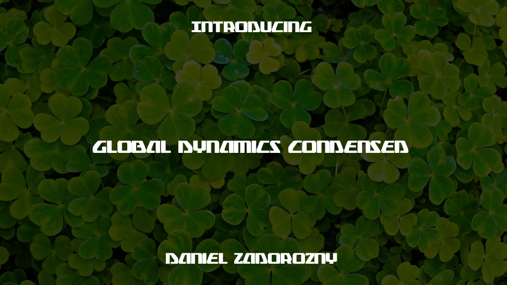 Global Dynamics Condensed Condensed Images d’exemples de polices  2