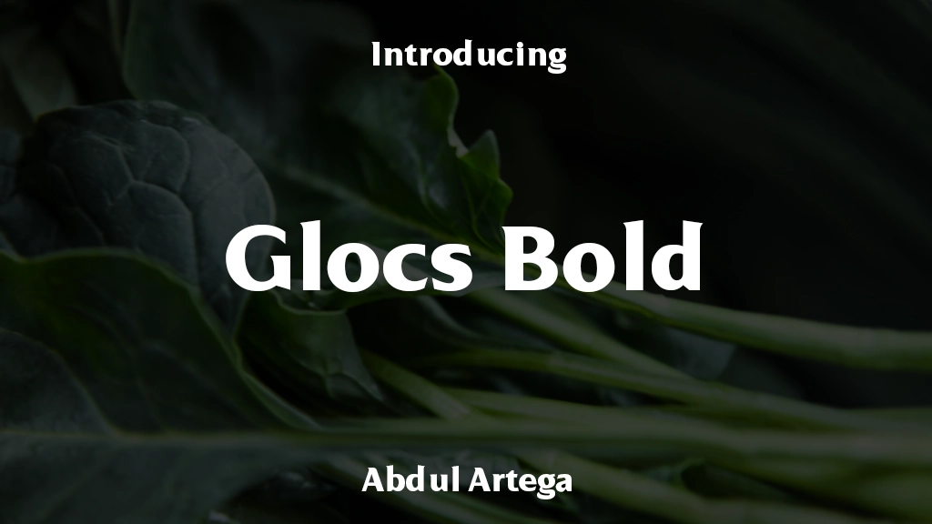 Glocs Bold Imágenes de muestra de fuentes  1