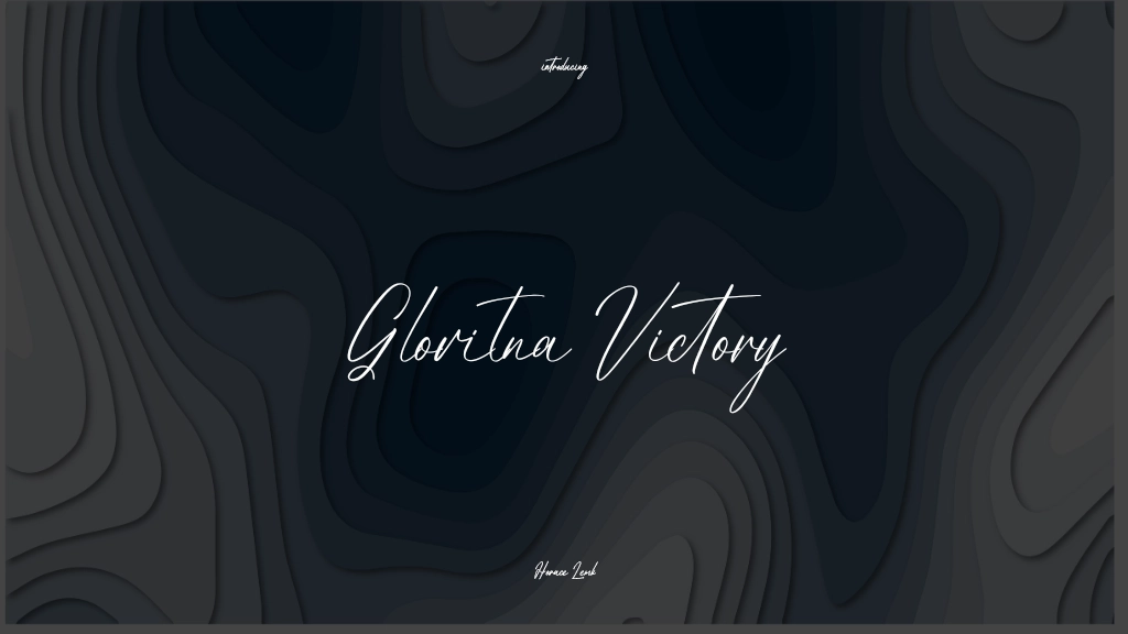 Gloritna Victory 字体样本图像  1