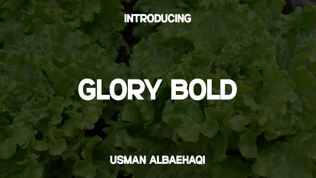 Glory Bold Font Sample Images  2