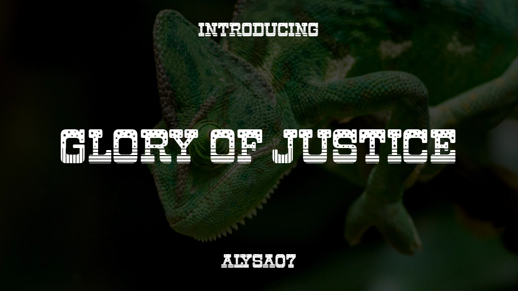 Glory of Justice Font Sample Images  2