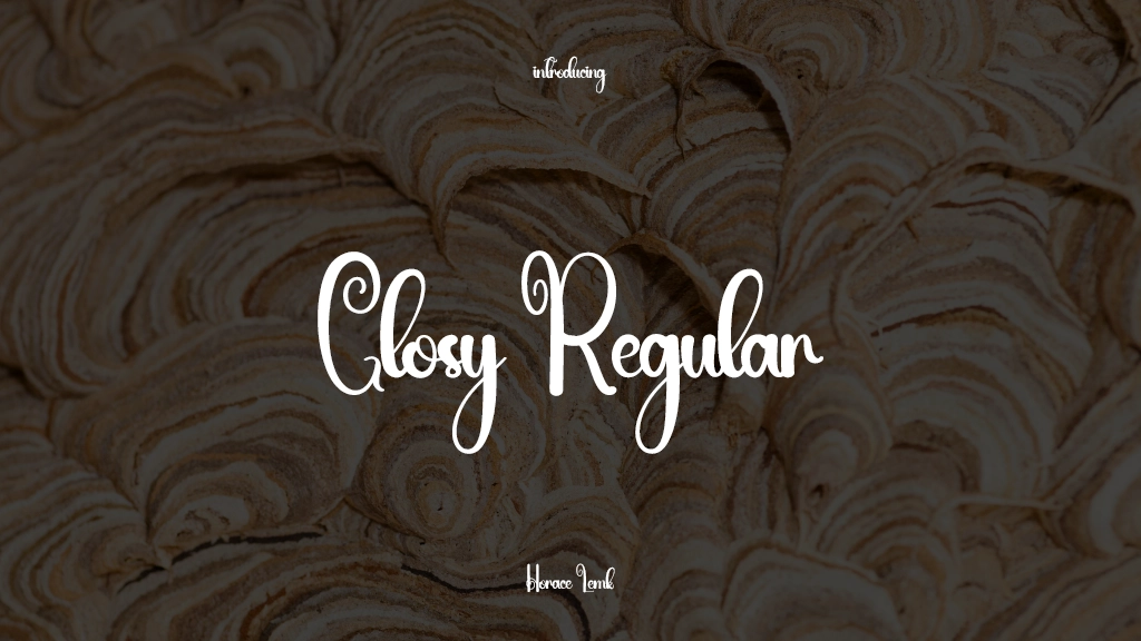 Glosy Regular Font Sample Images  1