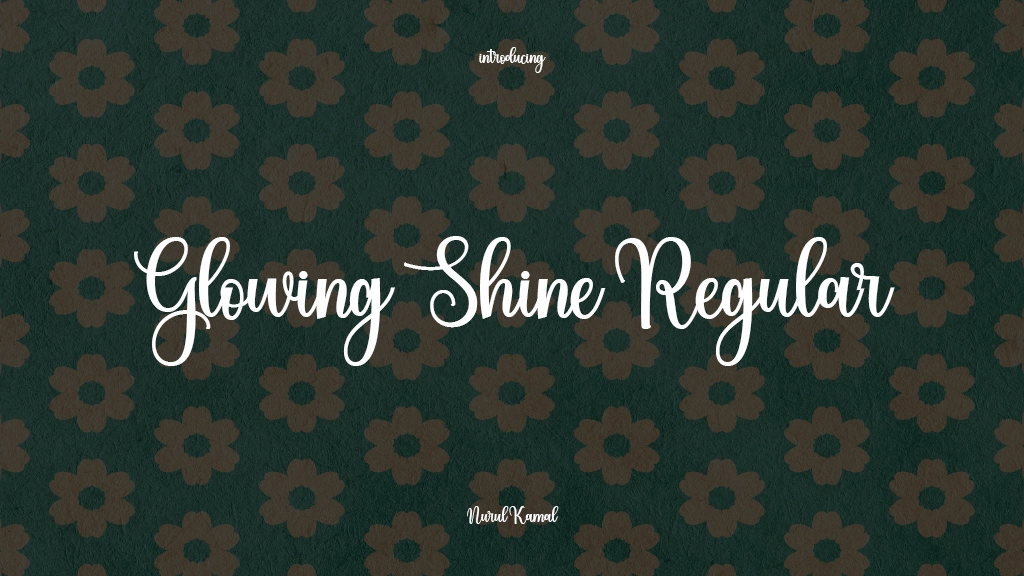 Glowing Shine Regular Font Sample Images  1