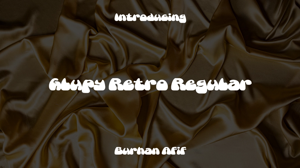 Glupy Retro Regular Images d’exemples de polices  1