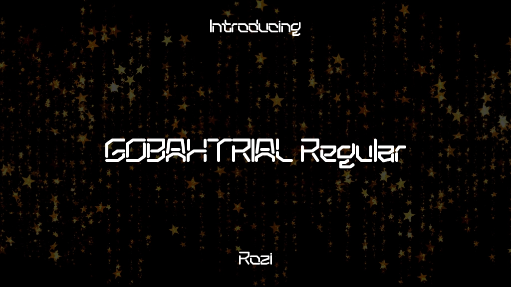 GOBAHTRIAL Regular Images d’exemples de polices  1