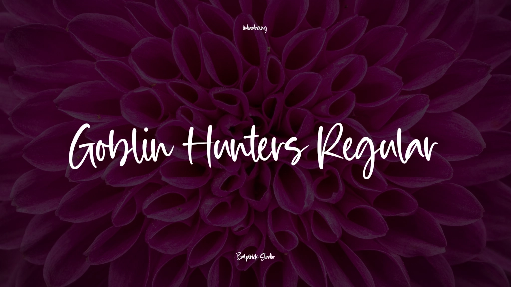 Goblin Hunters Regular Font Sample Images  1