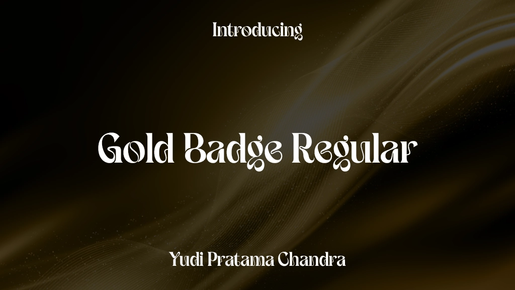 Gold Badge Regular Font Sample Images  1