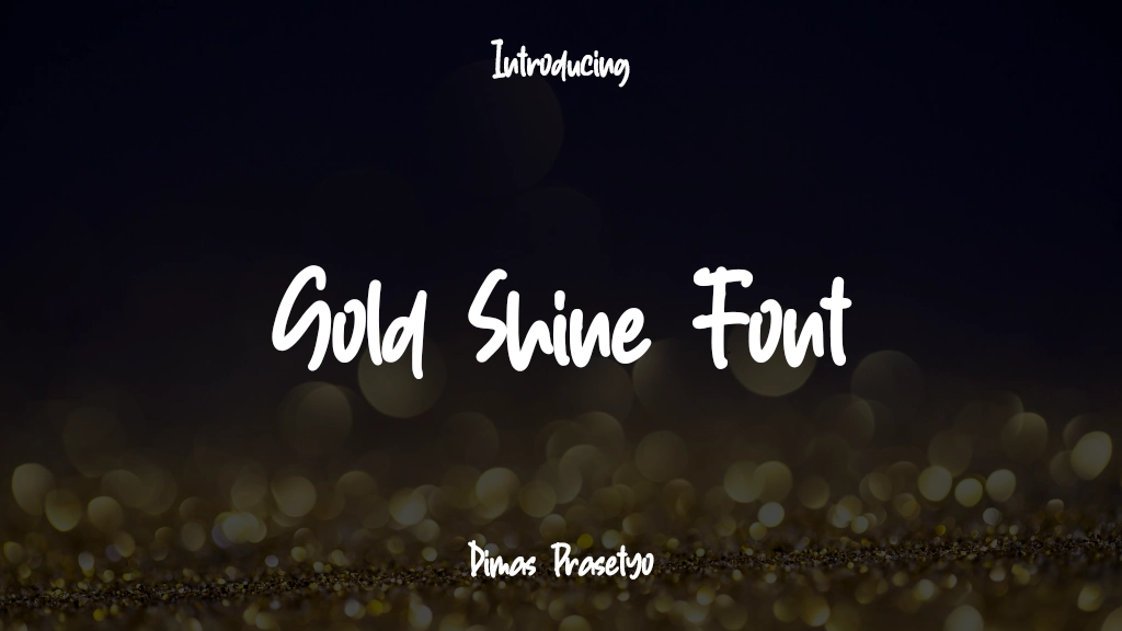 Gold Shine Font 字体样本图像  1