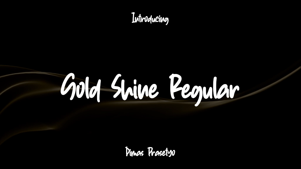 Gold Shine Regular Images d’exemples de polices  1