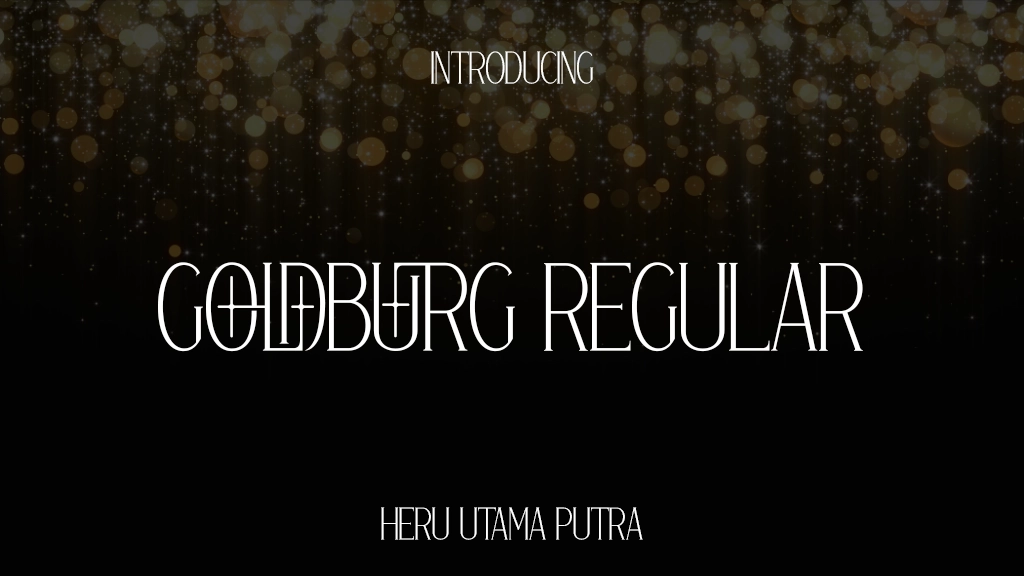 GOLDBURG Regular 글꼴 샘플 이미지  1