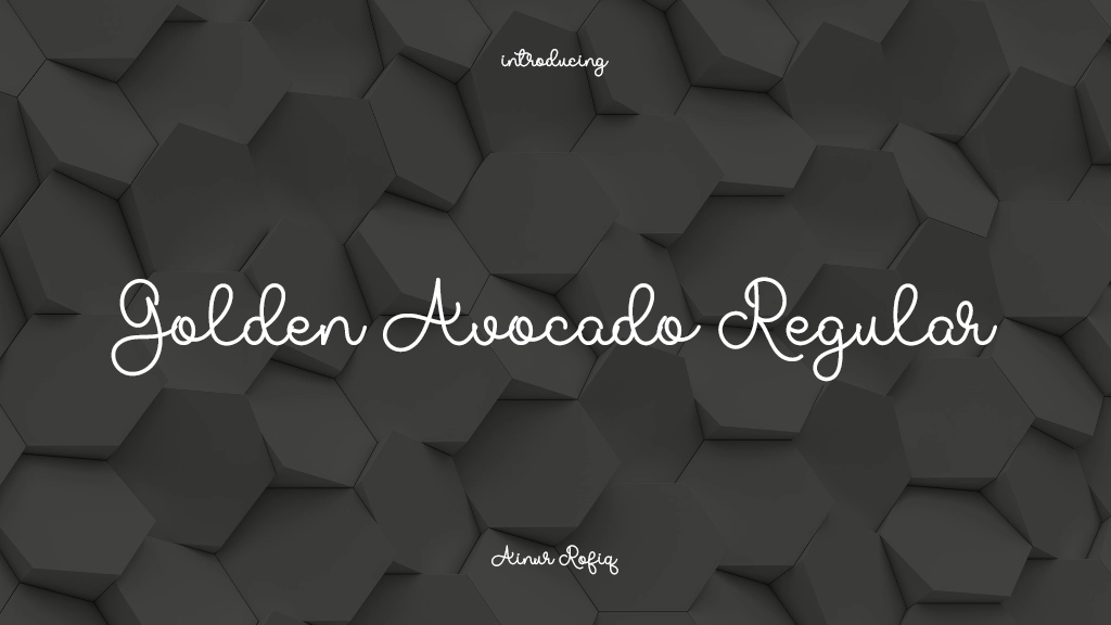 Golden Avocado Regular Font Sample Images  1