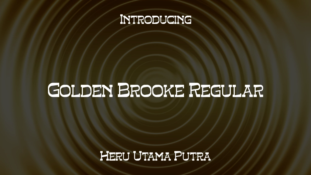 Golden Brooke Regular Imágenes de muestra de fuentes  1