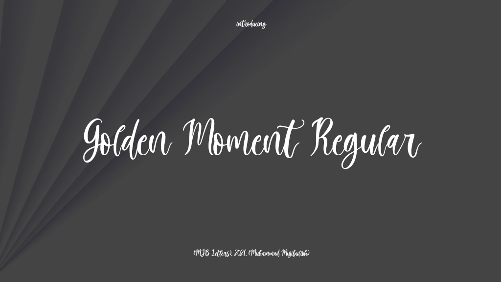 Golden Moment Regular Font Sample Images  1