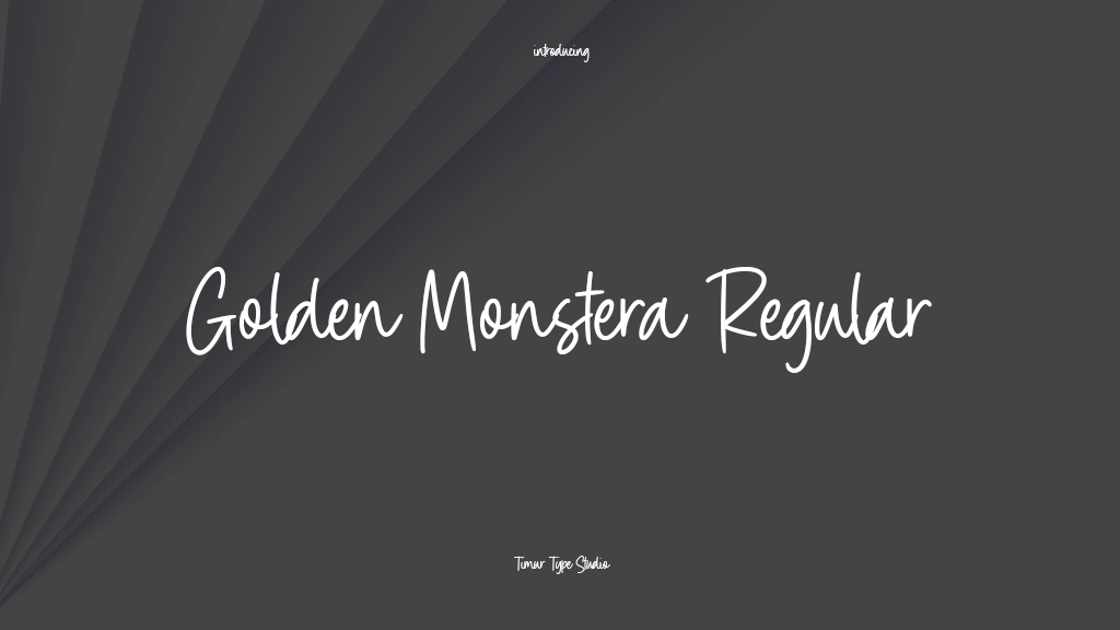 Golden Monstera Regular Font Sample Images  1