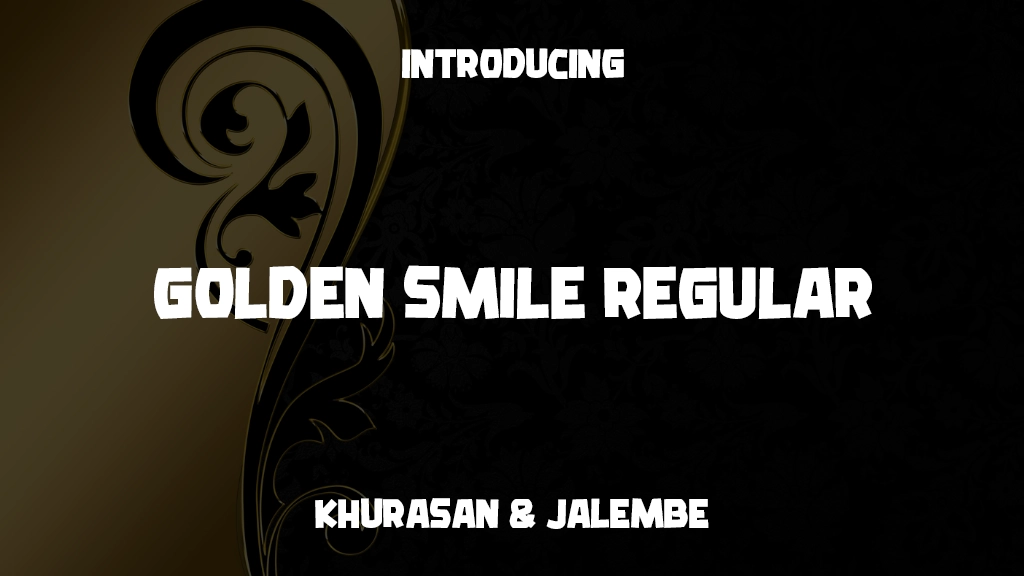 Golden Smile Regular Images d’exemples de polices  1