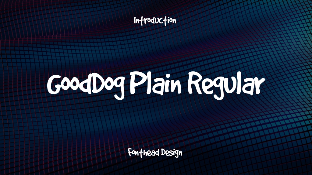 GoodDog Plain Regular Images d’exemples de polices  1