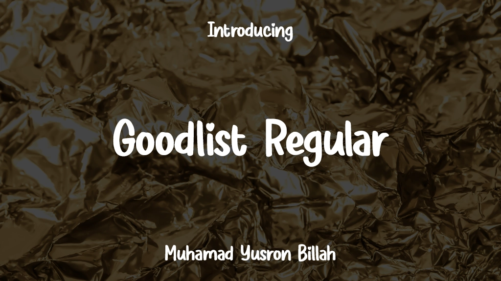 Goodlist Regular Font Sample Images  1