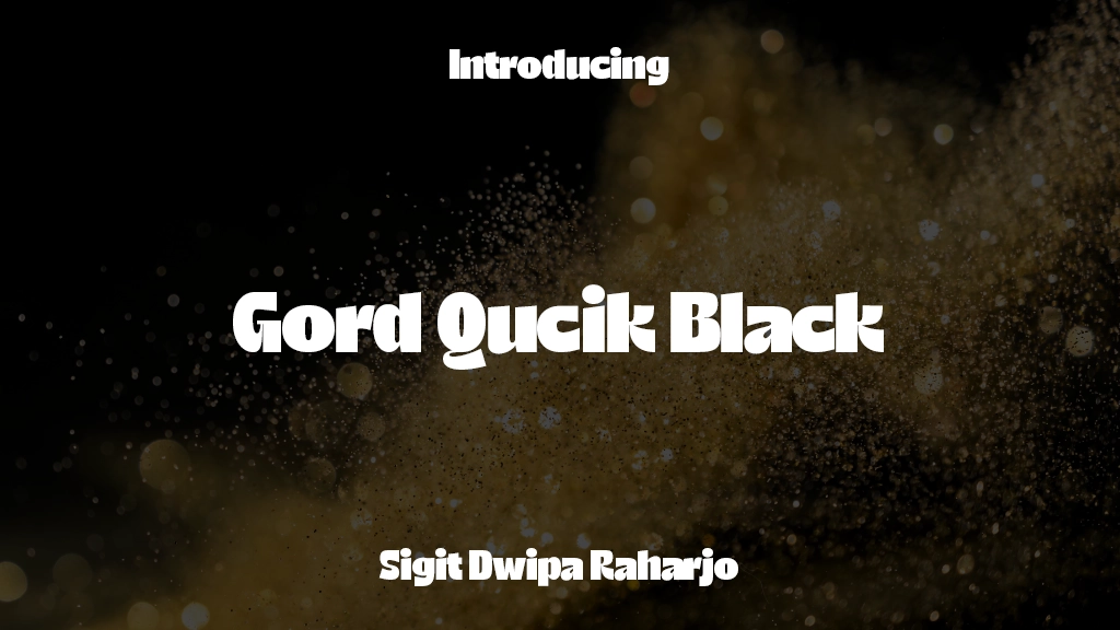 Gord Qucik Black 글꼴 샘플 이미지  1