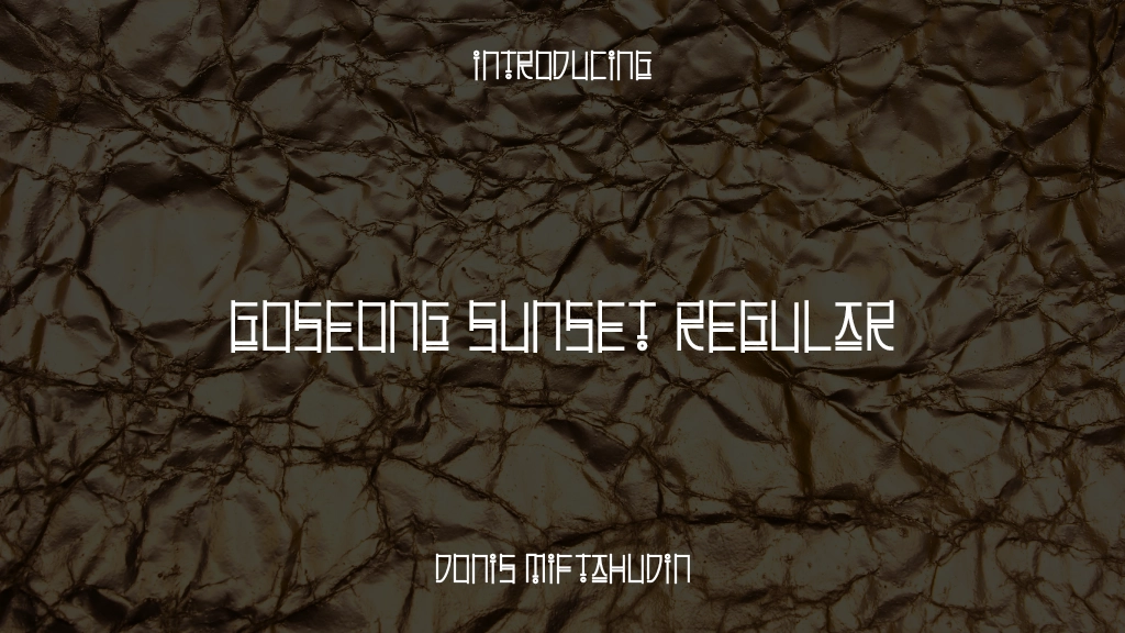 Goseong Sunset Personal Use Regular Font Sample Images  1