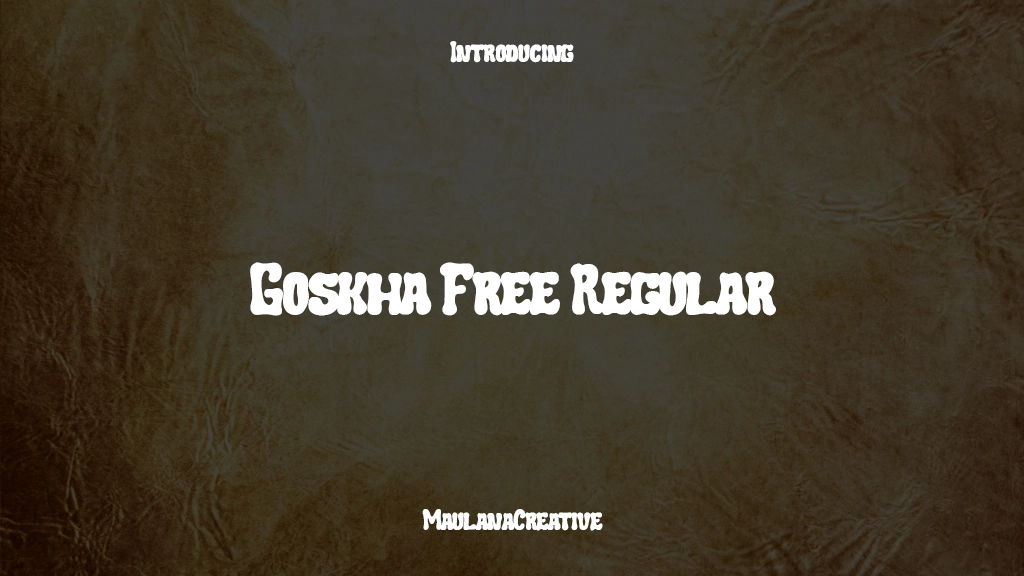 Goskha Free Regular 글꼴 샘플 이미지  1