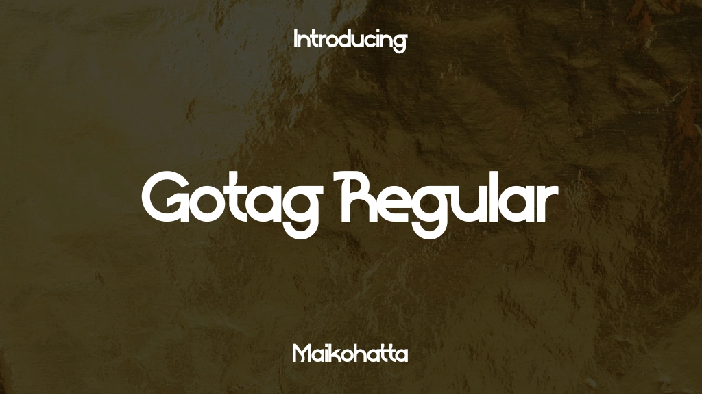 Gotag Regular Font Sample Images  1