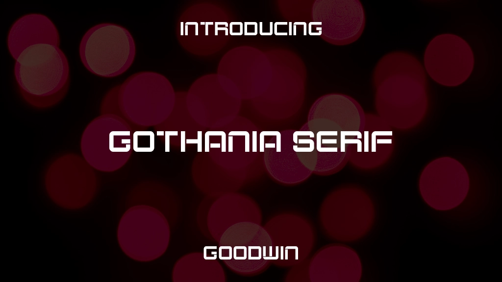 Gothania Serif PERSONAL USE Images d’exemples de polices  1