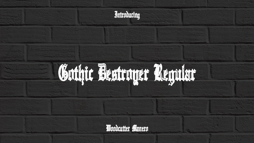 Gothic Destroyer Regular Imágenes de muestra de fuentes  1