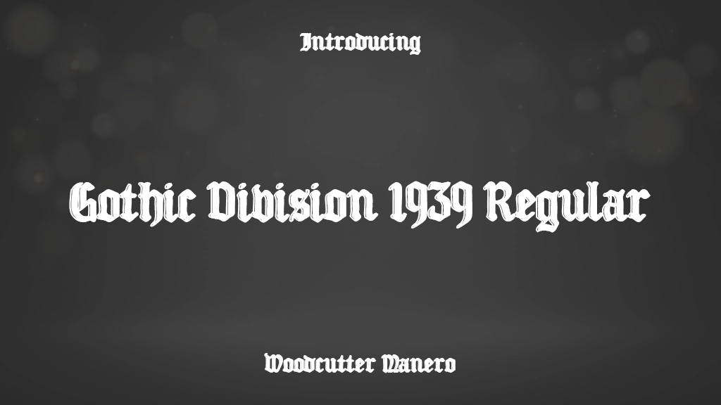 Gothic Division 1939 Regular Images d’exemples de polices  1