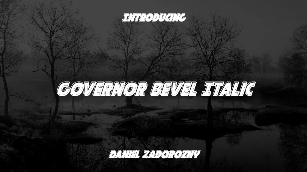 Governor Bevel Italic Immagini di esempio dei caratteri  1