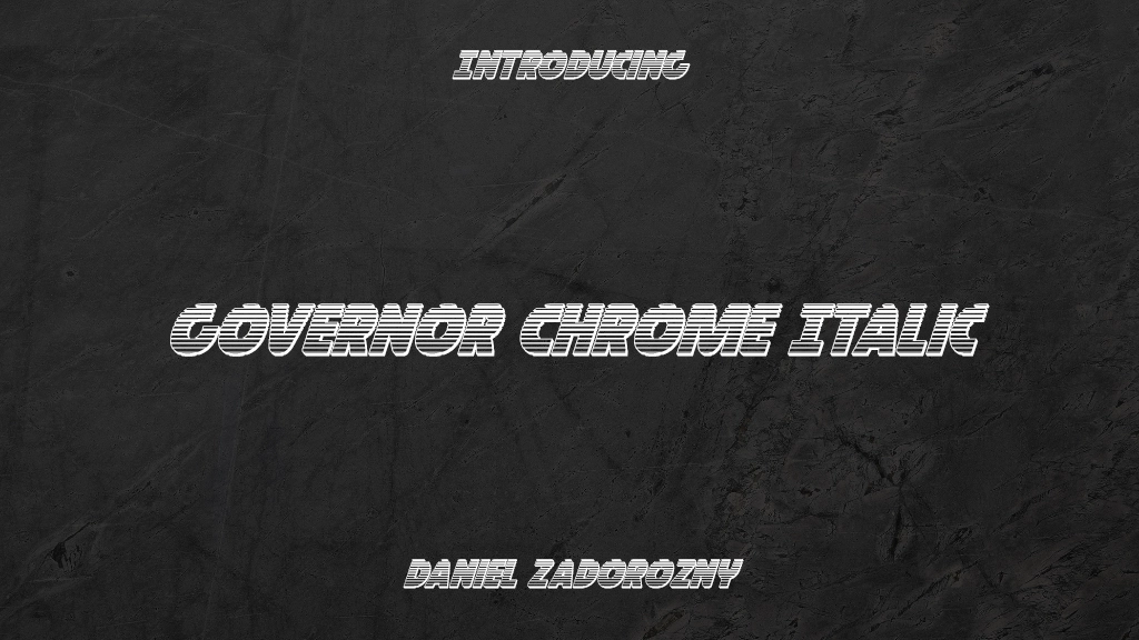 Governor Chrome Italic 글꼴 샘플 이미지  1