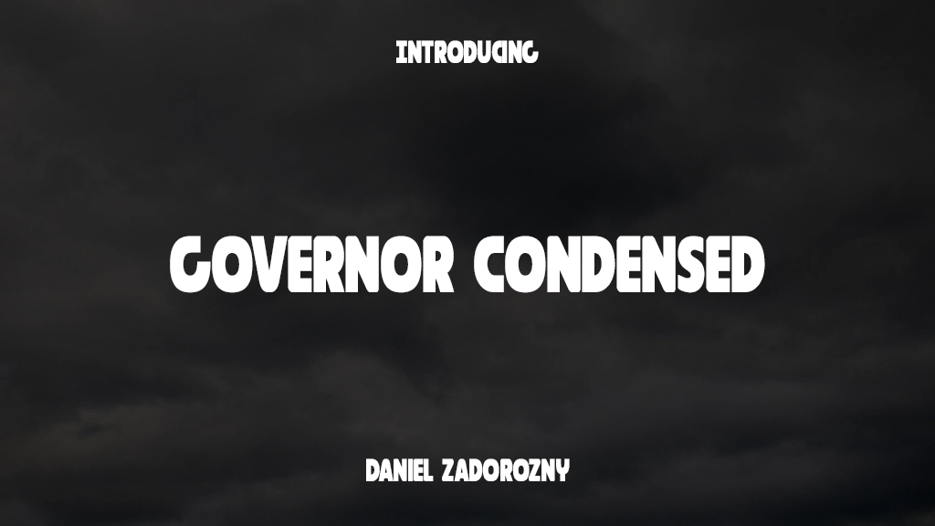 Governor Condensed Condensed Immagini di esempio dei caratteri  1