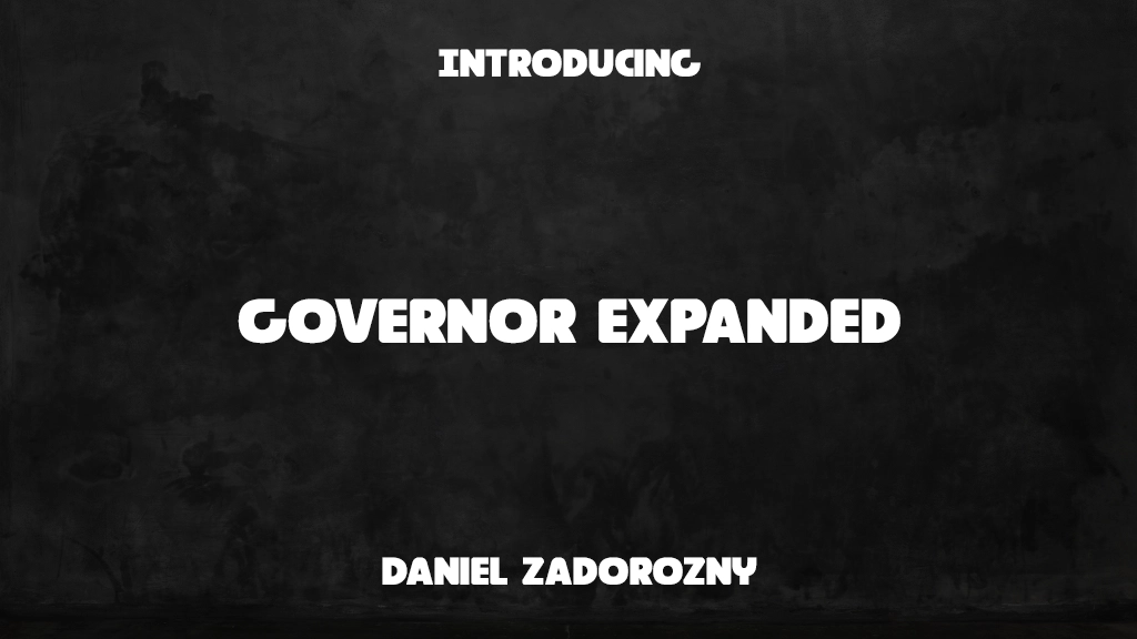 Governor Expanded Expanded Beispielbilder für Schriftarten  1