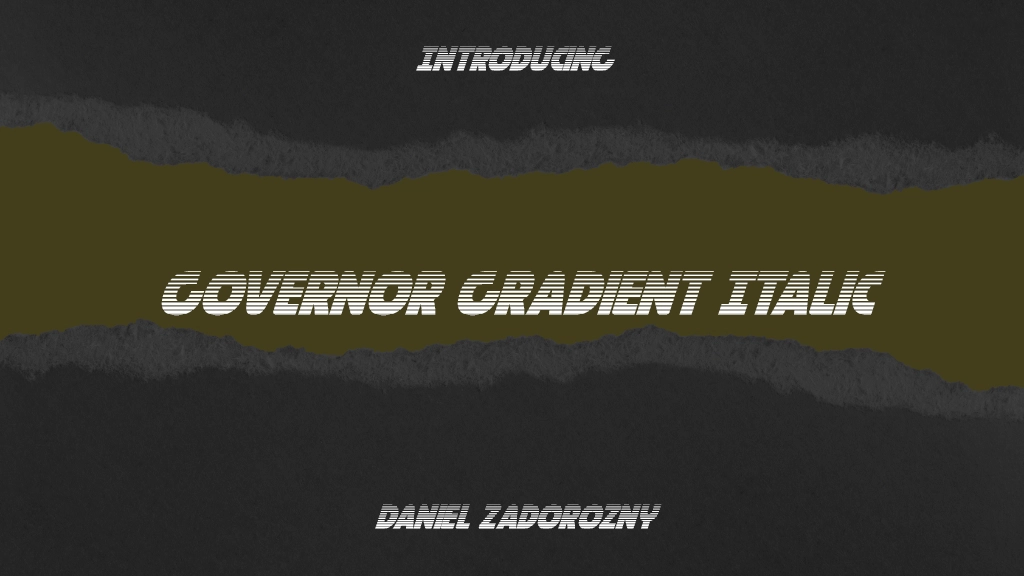 Governor Gradient Italic 글꼴 샘플 이미지  1