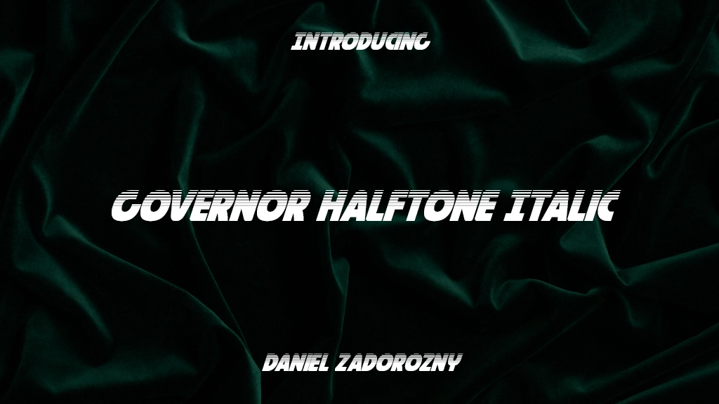 Governor Halftone Italic Images d’exemples de polices  1